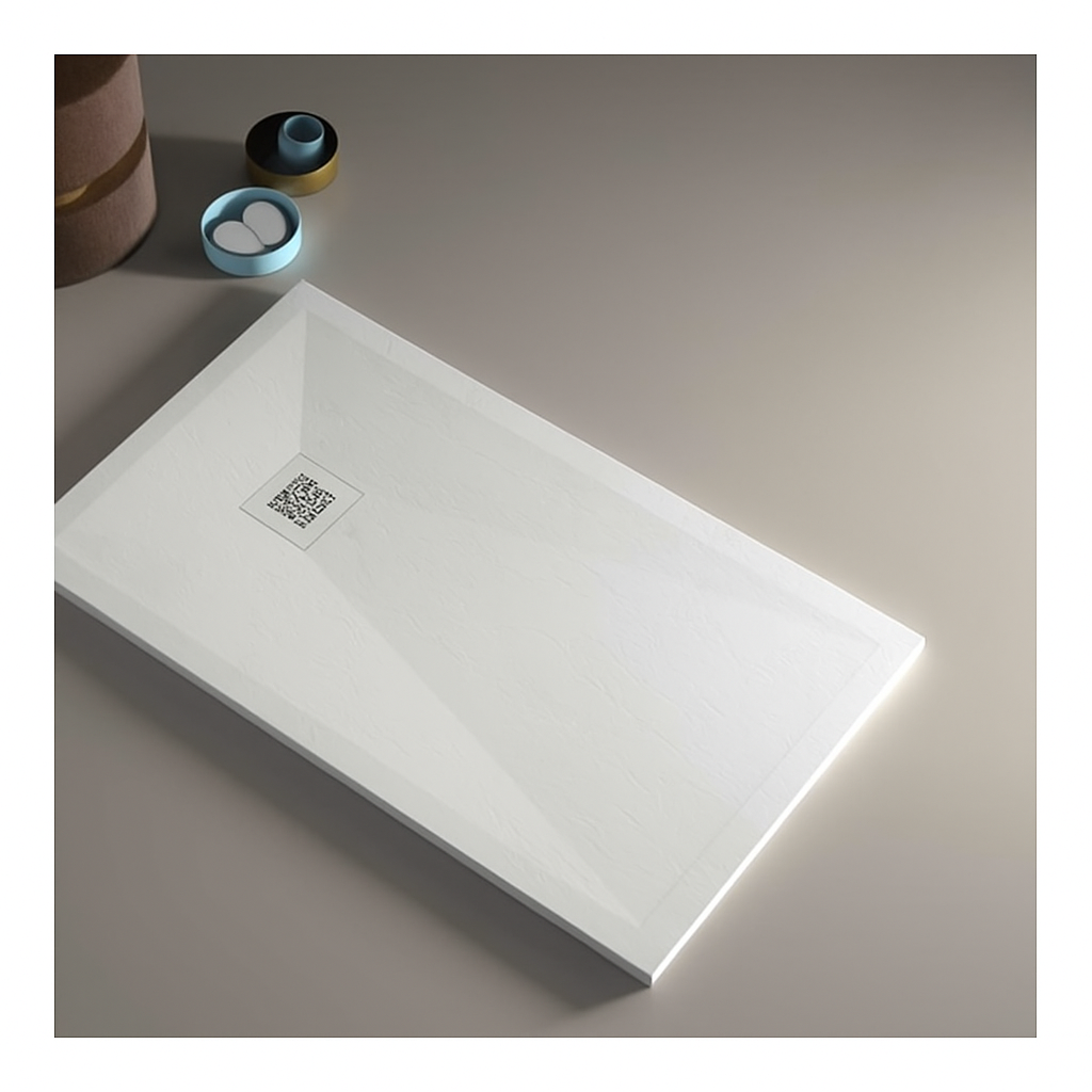 Classic Shower Tray Slate Texture - Bathroom
