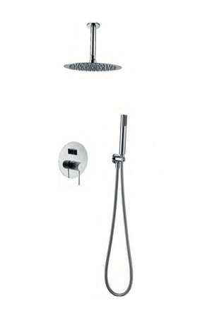 Chrome Single-Lever Built-In Shower Set Modern Design, view 2