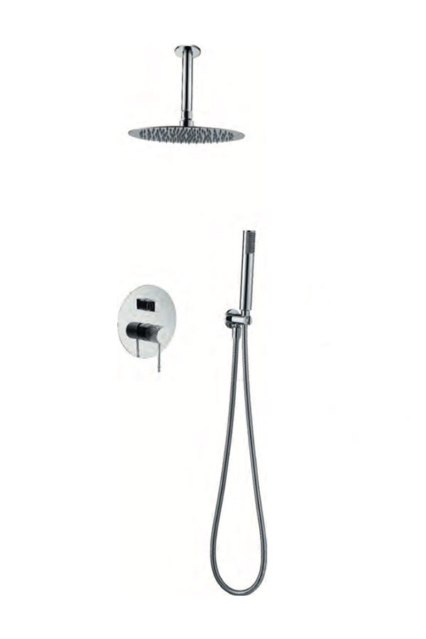Chrome Single-Lever Built-In Shower Set Modern Design, view 2