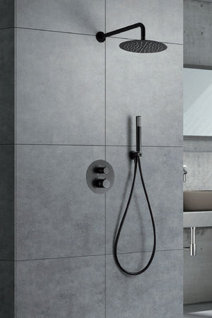 Black Gum Metal Built-in Thermostatic Shower Set, view 2