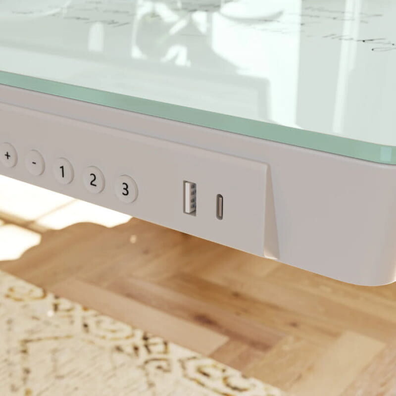 Elitras Tempered Writable Glass Standing Desk