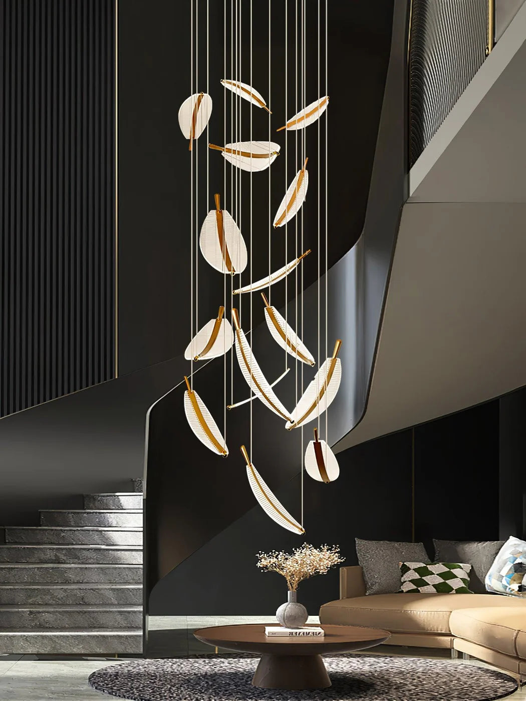 LED Chandelier Modern Spiral  Pendant Light