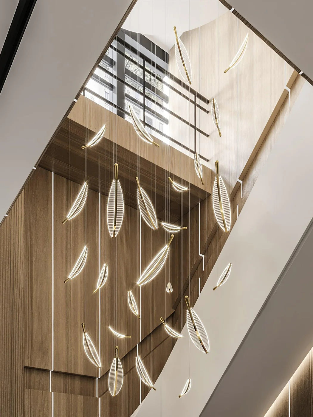 LED Chandelier Modern Spiral  Pendant Light