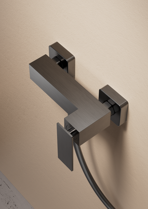 Drava Chrome Sliding Shower Rail with Hand Shower Holder, view 2