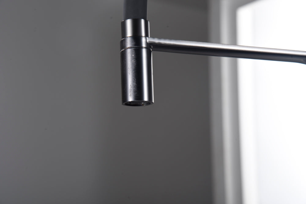 Sena Black Gun Metal Kitchen Faucet Modern Design, view 5