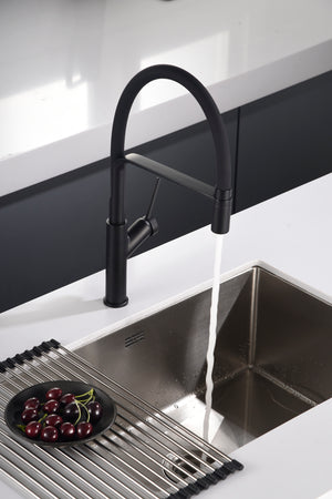 Sena Matte Black Kitchen Faucet Modern Design, view 4