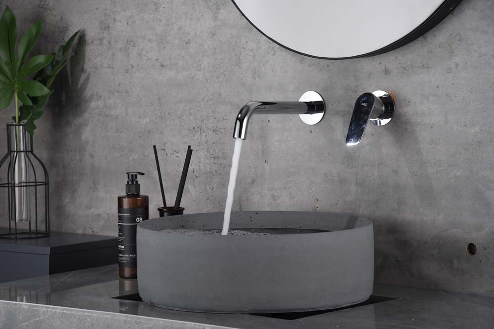Chrome Built-In Sink Mixer Faucet Modern Bathroom, view 3