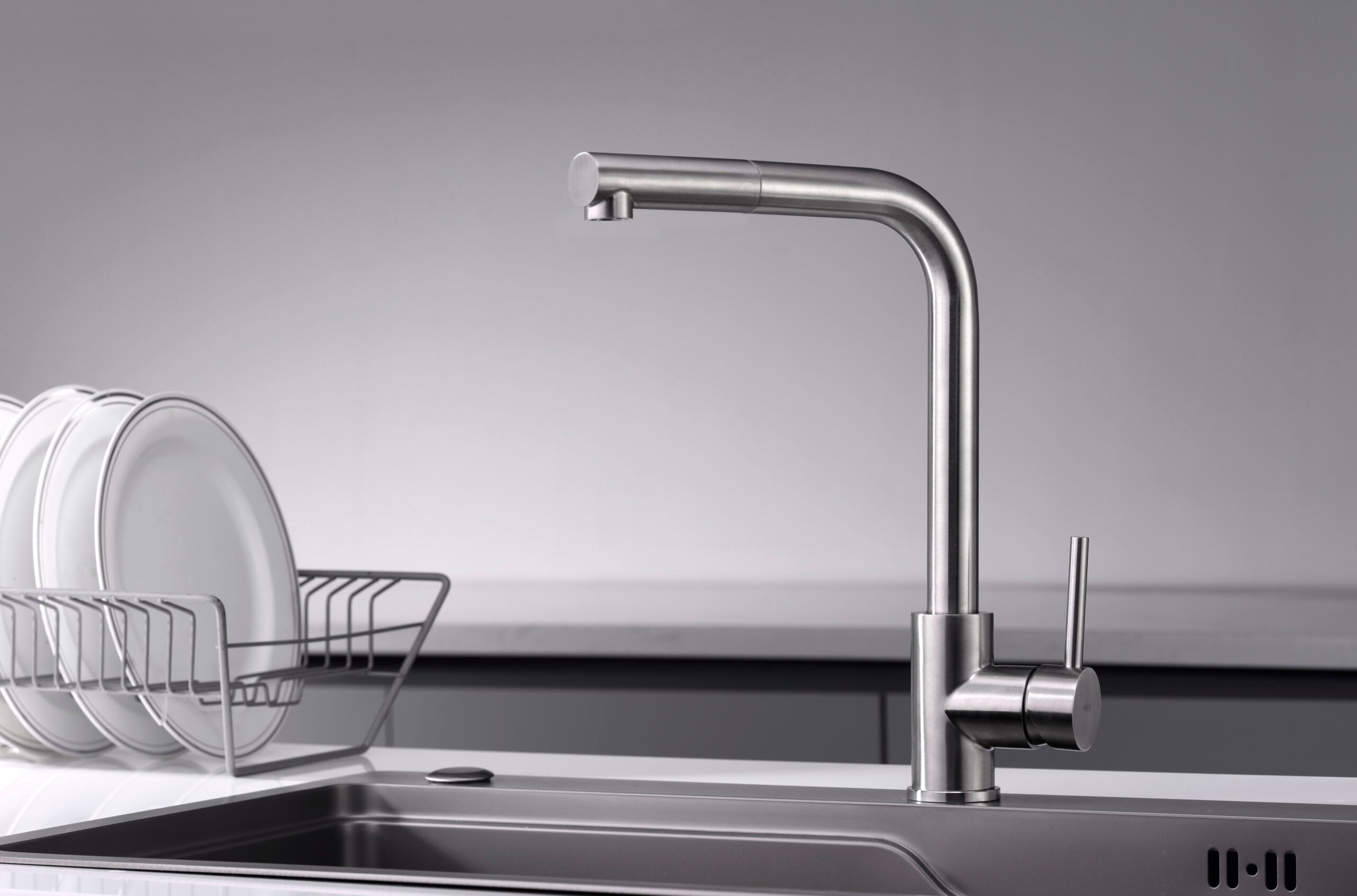 Malta Stainless Steel Kitchen Faucet Modern Design, view 4
