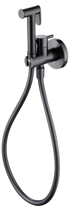 Black Gun Metal Built-in Bidet Faucet Modern Design, view 2