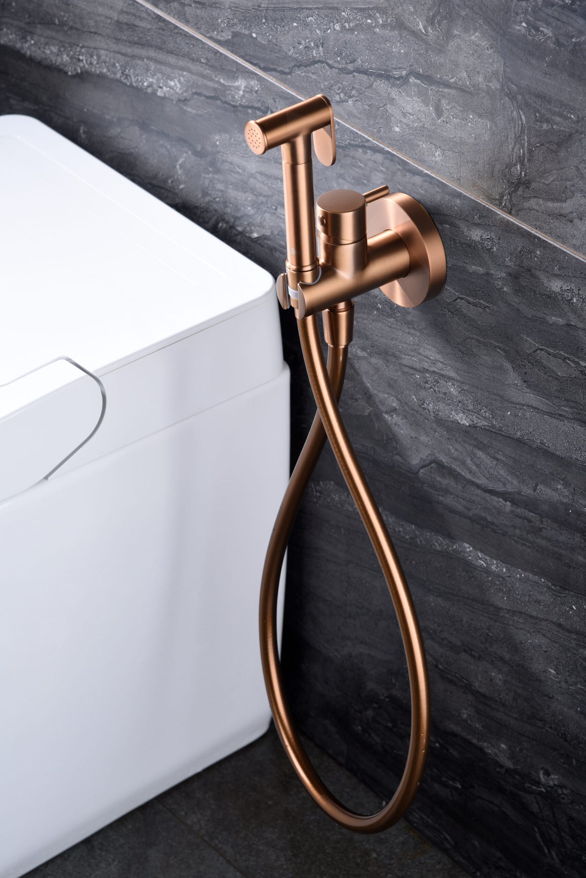 Munich Brushed Rose Gold Built-in Bidet Faucet, view 3