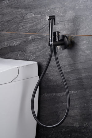 Black Gun Metal Built-in Bidet Faucet Modern Design, view 3