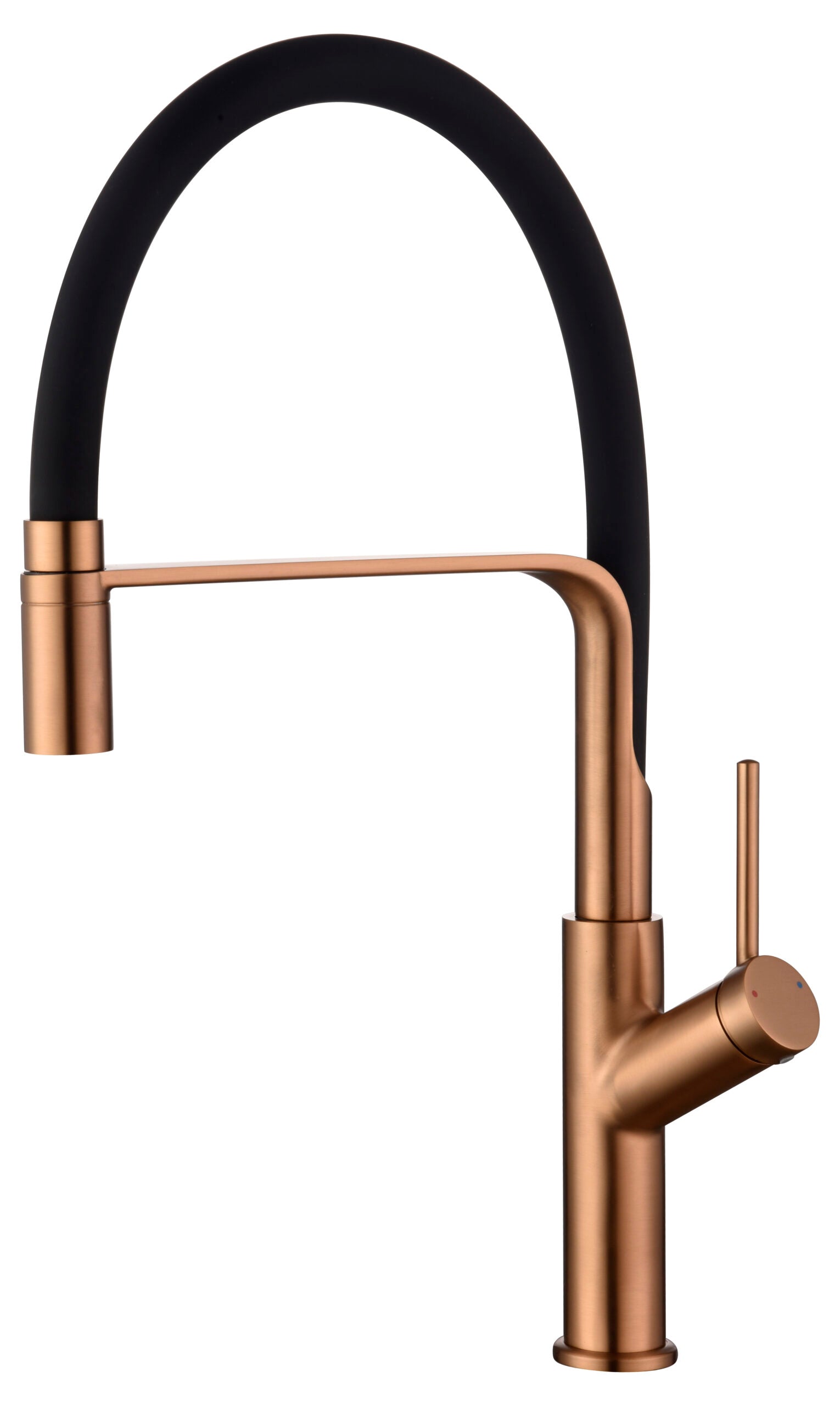Sena Brushed Rose Gold Kitchen Faucet Modern Design, view 2