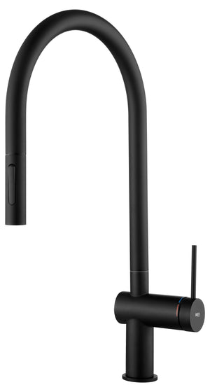 Matte Black Kitchen Faucet Modern Minimalist Design, view 2