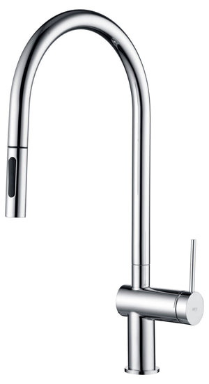 Berna Chrome Kitchen Faucet Modern Design, view 2