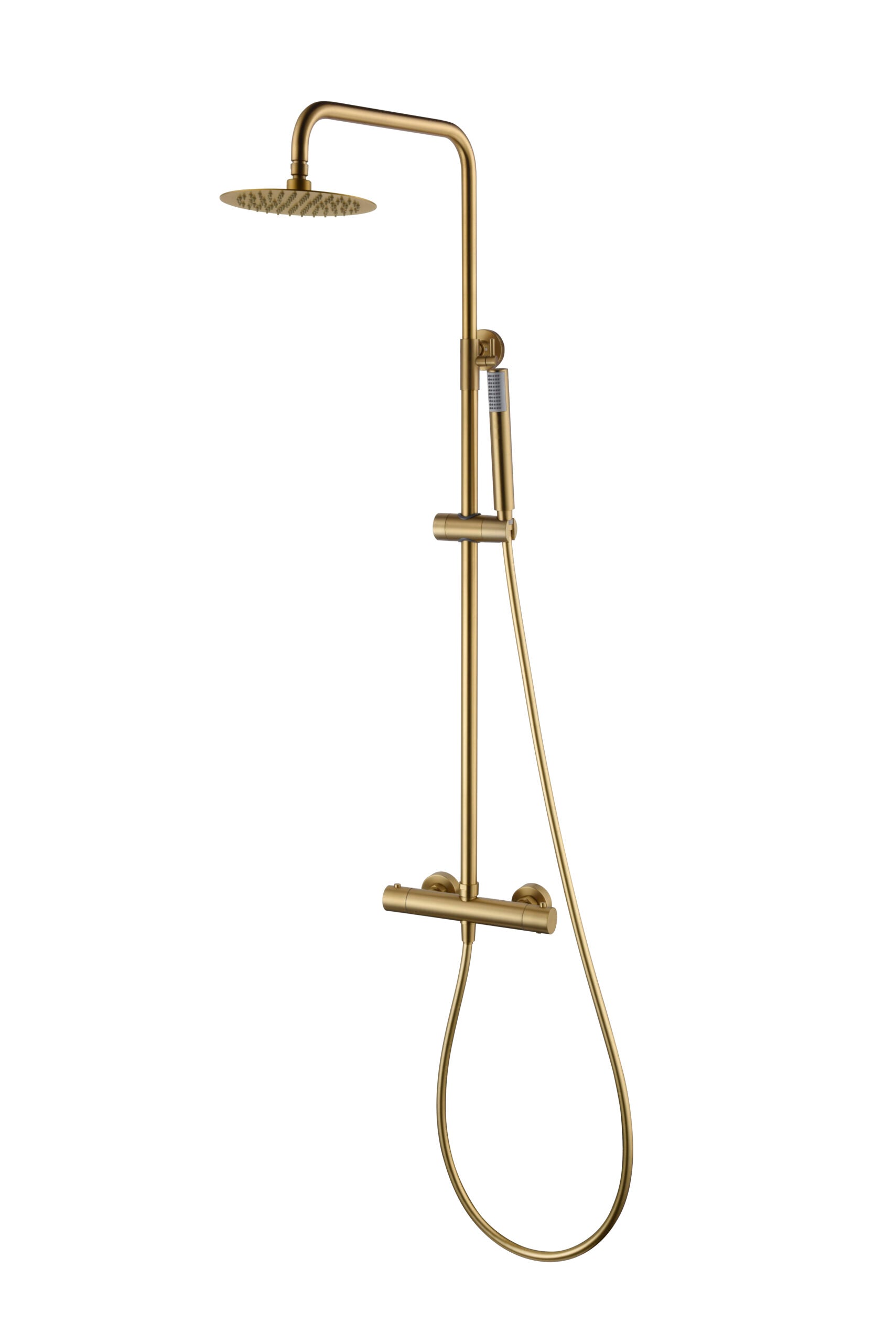Monza Brushed Gold Thermostatic Shower Set, view 2