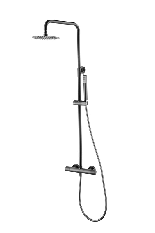Conjunto Ducha Termostatico Monza Negro Gun Metal
