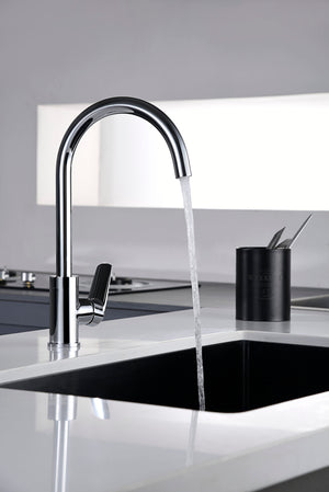 Chrome Kitchen Faucet Modern Minimalist Design, view 4