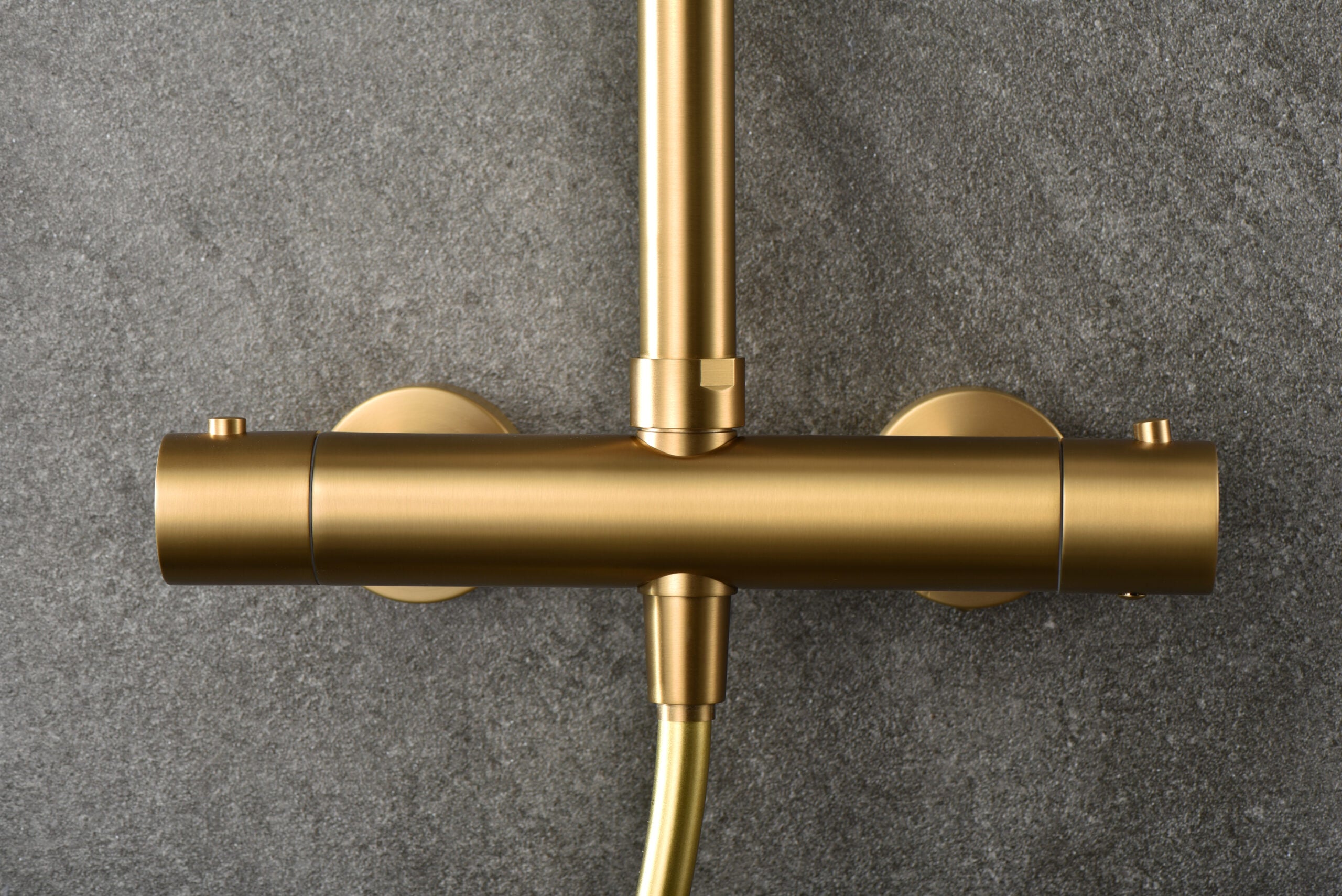 Monza Brushed Gold Thermostatic Shower Set, view 4