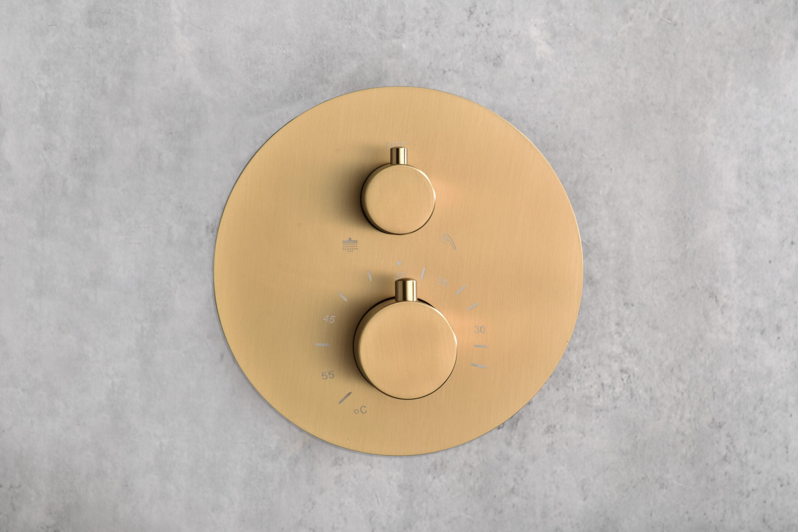 Monza Brushed Gold Built-in Thermostatic Shower Set, view 3