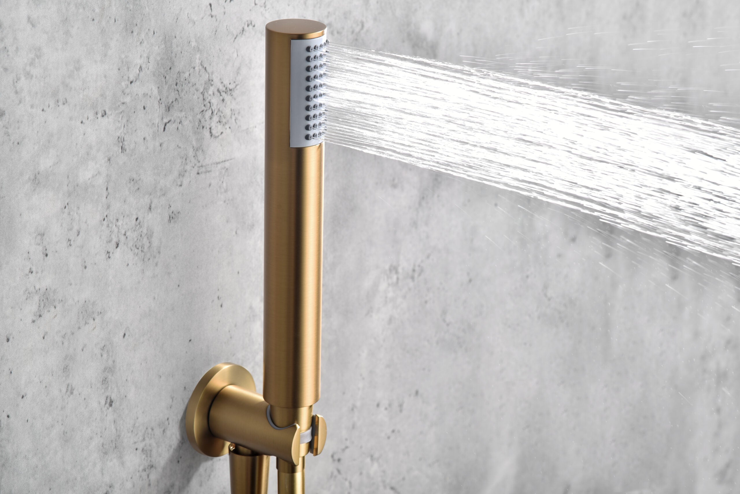 Monza Brushed Gold Built-in Thermostatic Shower Set, view 5