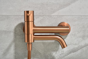 Monza Brushed Rose Gold Single Lever Shower Mixer Kit, view 4