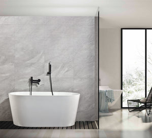 Monza Matte Black Single Lever Bath Shower Mixer Kit, view 3
