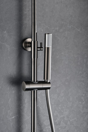 Monza Black Gun Metal Single Handle Shower Set, view 5
