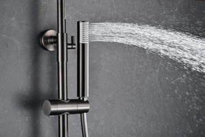 Monza Black Gun Metal Thermostatic Shower Set, view 5
