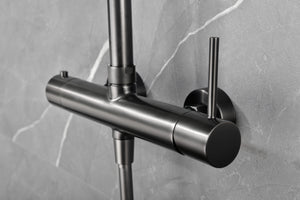 Monza Black Gun Metal Single Handle Shower Set, view 4