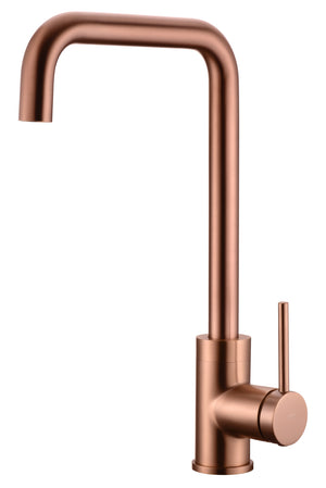 Brushed Rose Gold Kitchen Faucet Modern Design, view 2