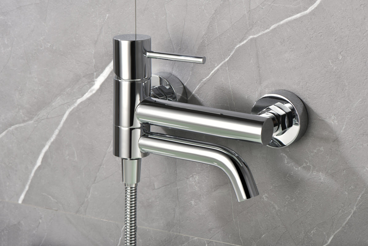 Chrome Single Handle Bath Shower Mixer Kit, view 3