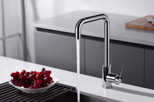 Loira Chrome Kitchen Faucet Modern Design, view 3