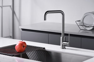 Loira Black Gun Metal Kitchen Faucet Modern Design, view 3