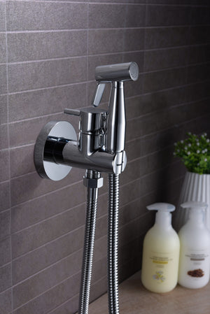 Chrome Built-in Bidet Faucet Modern Bathroom Design, view 3