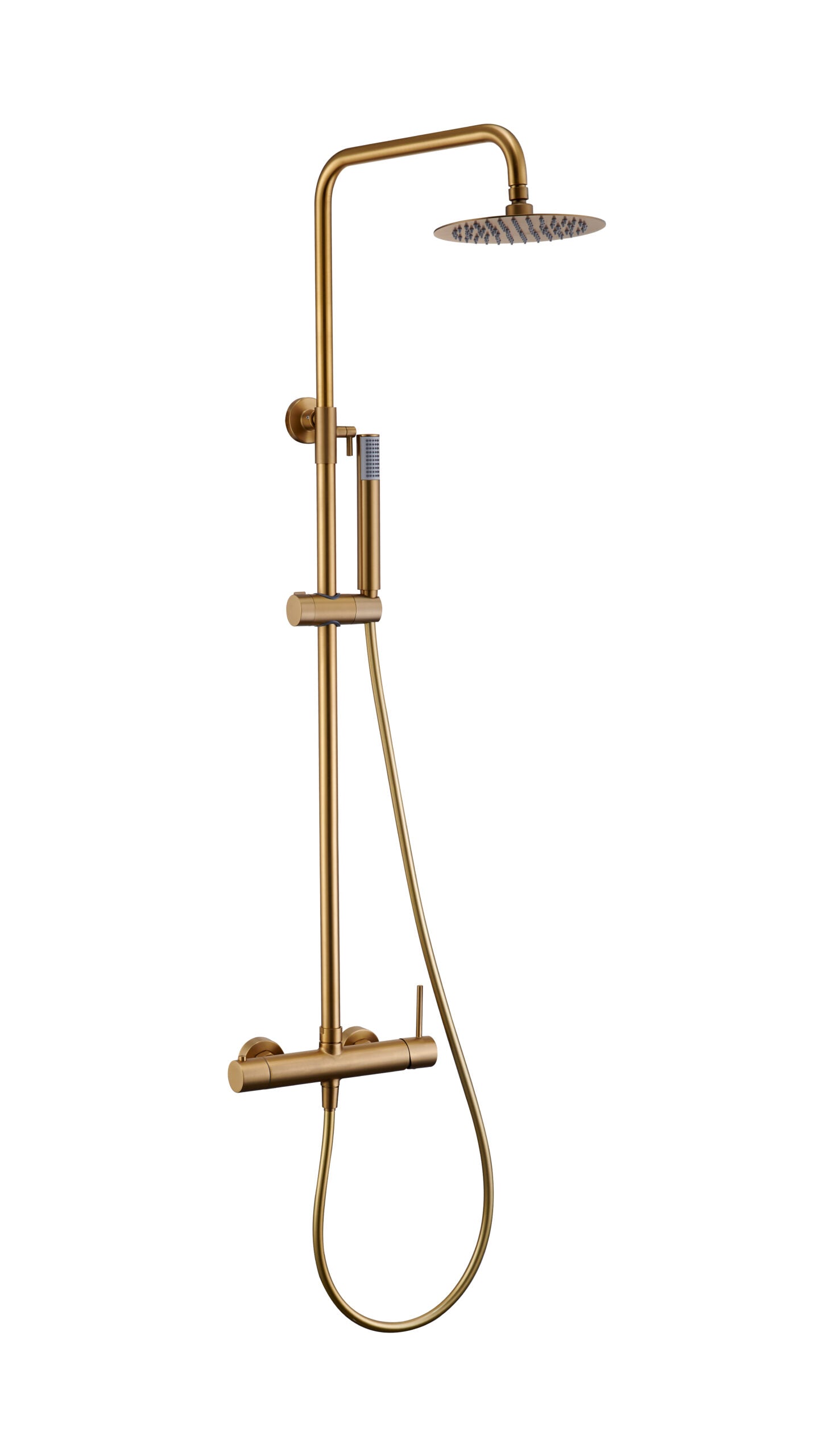 Monza Brushed Gold Single Handle Shower Set, view 2