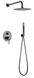 Conjunto Ducha Monomando Empotrado Monza Negro Gun Metal