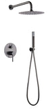 Conjunto Ducha Monomando Empotrado Monza Negro Gun Metal