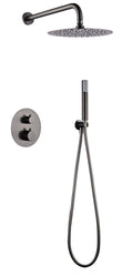 Conjunto Ducha Termostatico Empotrado Monza Negro Gun Metal