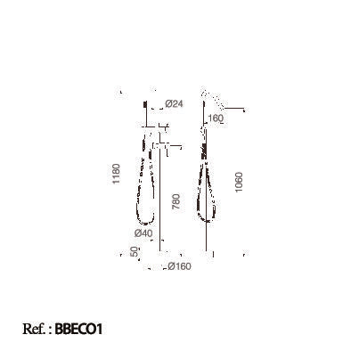 Black Freestanding Bathtub Faucet Single Lever Modern, view 5