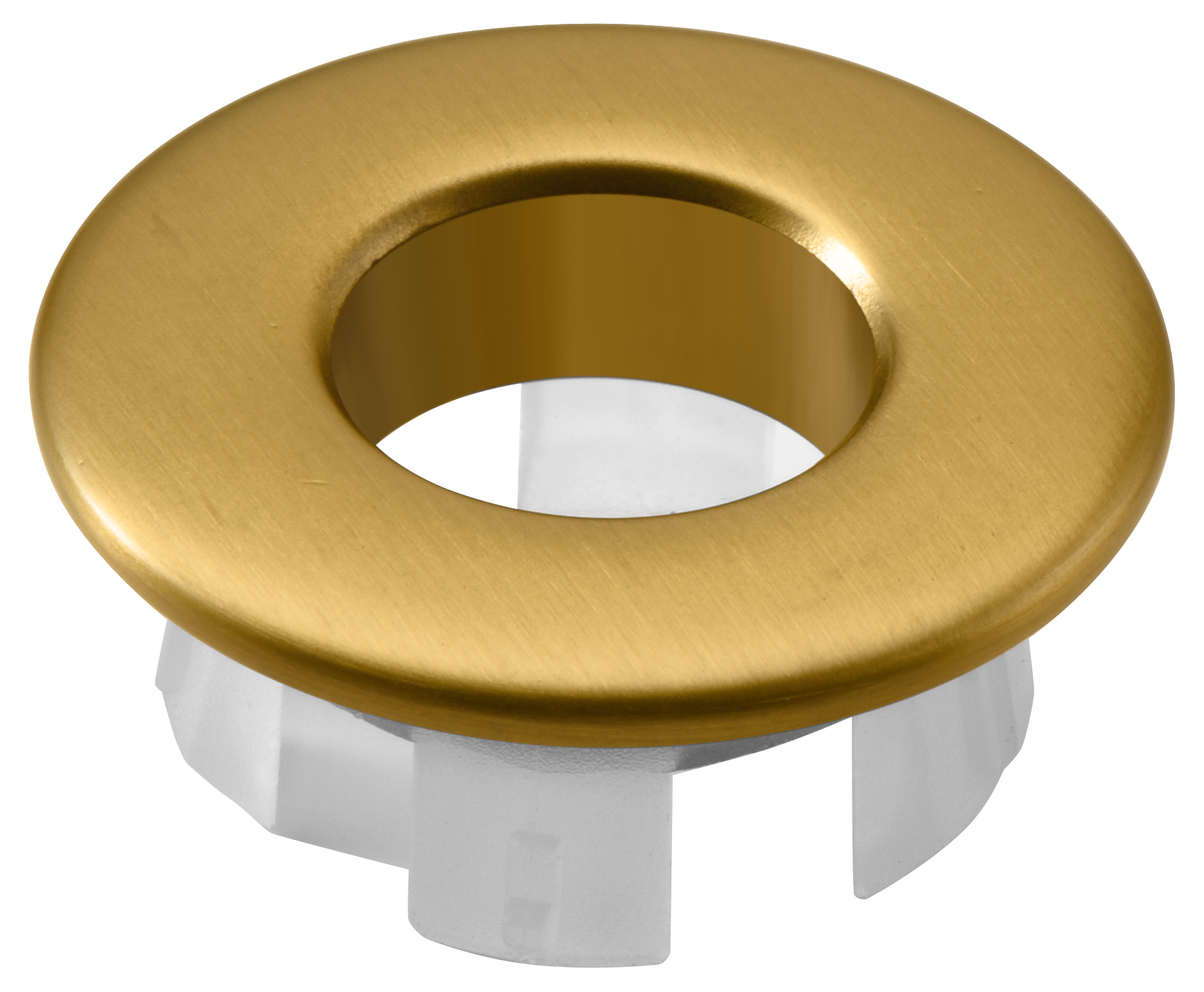 Brushed Gold Washbasin Overflow Trim, view 3