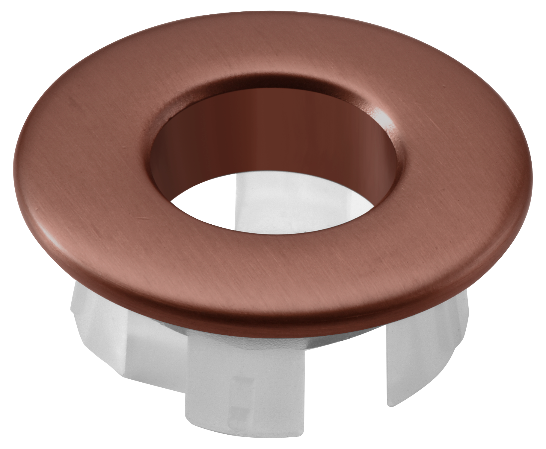 Brushed Rose Gold Sink Overflow Trim Ring, view 3