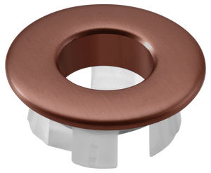 Brushed Rose Gold Sink Overflow Trim Ring, view 3