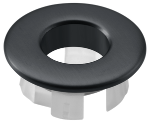 Black Gun Metal Sink Overflow Trim Ring, view 2