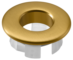 Brushed Gold Washbasin Overflow Trim, view 2