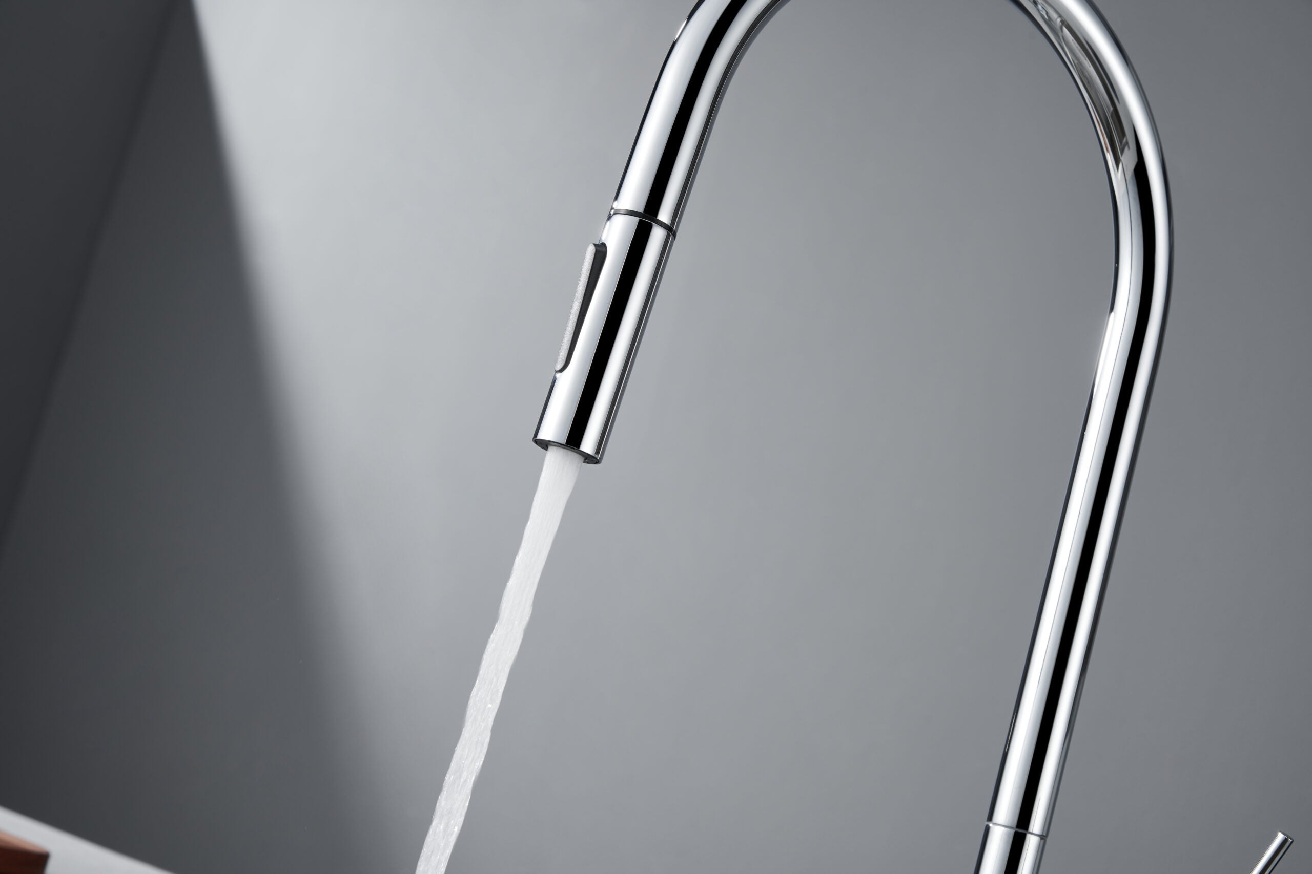 Berna Chrome Kitchen Faucet Modern Design, view 5