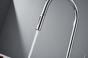 Berna Chrome Kitchen Faucet Modern Design, view 5