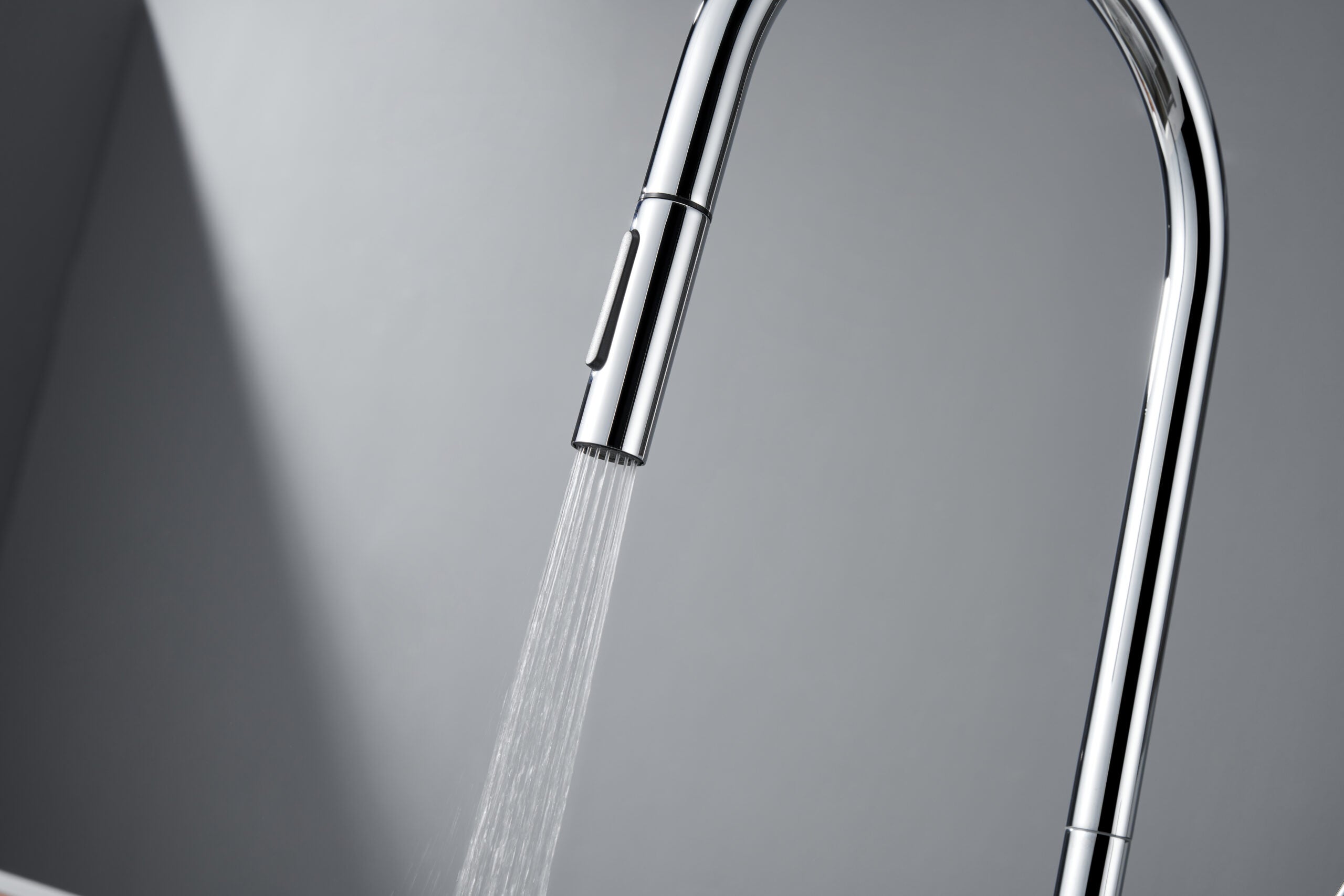 Berna Chrome Kitchen Faucet Modern Design, view 4