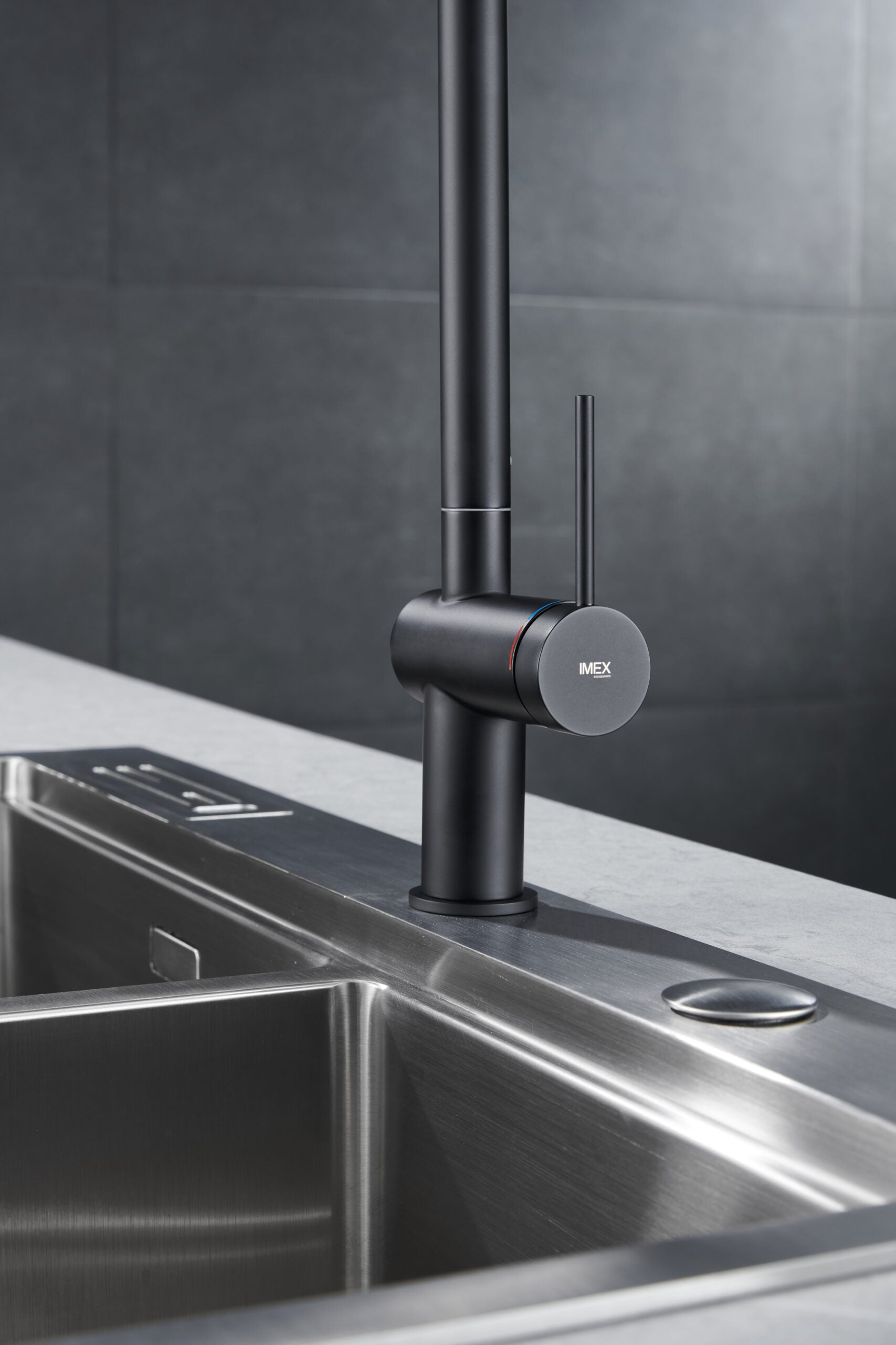 Matte Black Kitchen Faucet Modern Minimalist Design, view 4