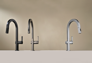 Canadá Black Gun Metal Kitchen Mixer Tap, view 5