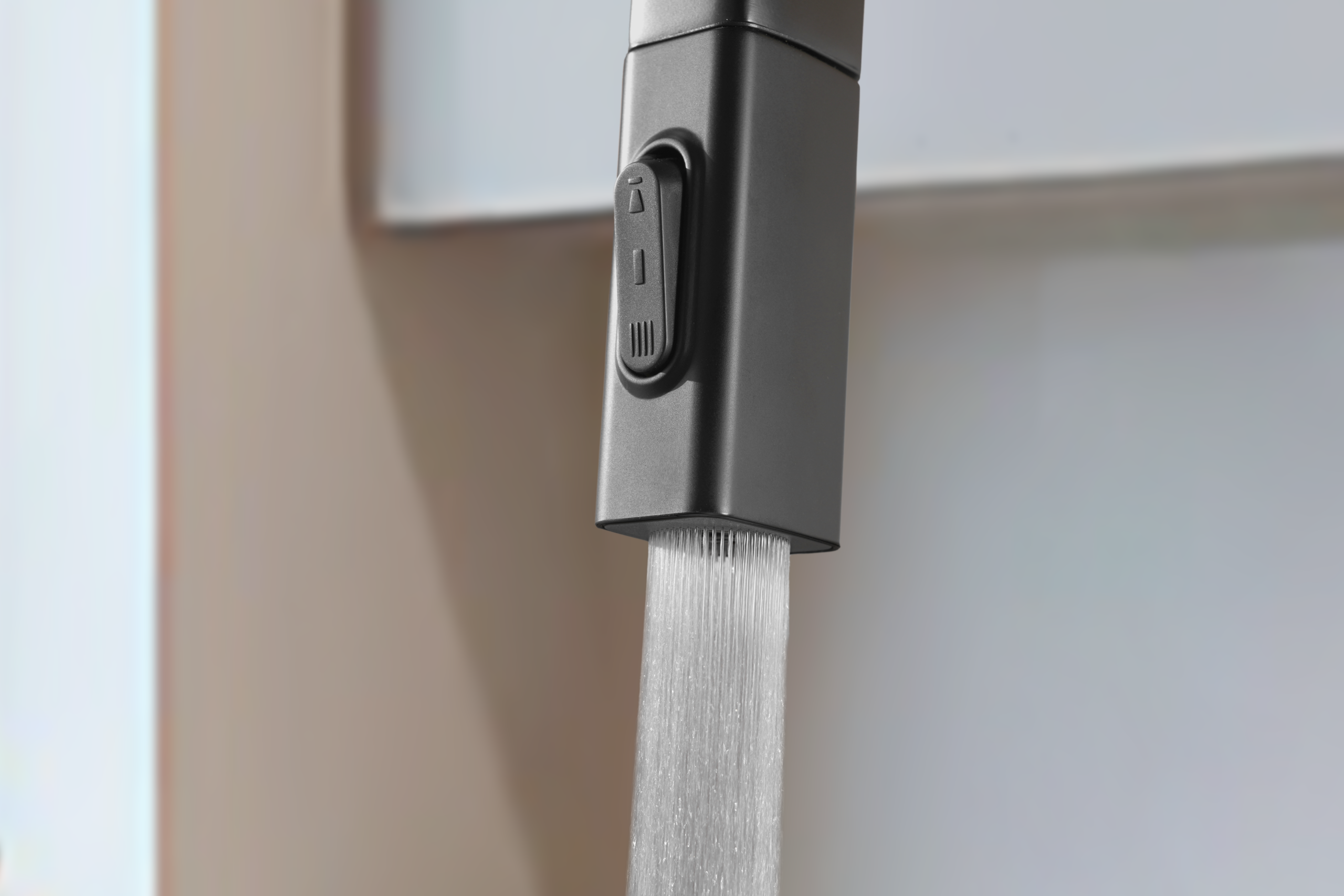 Canadá Black Gun Metal Kitchen Mixer Tap, view 4